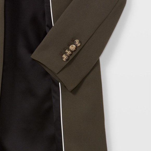 Three-Button Coat - New With Tags - NEVER WORN - Black Olive - Picture 3 of 5